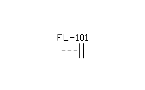 符號 Flanged dummy cover 的預覽，圖塊名 PID_FLANGE_DUMMY