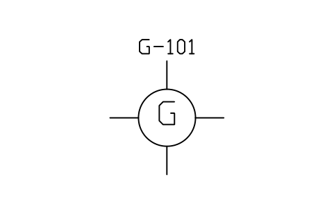 符號 Generator (general) 的預覽，圖塊名 PID_GENERATOR