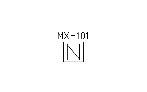 符號 In-line static mixer 的預覽，圖塊名 PID_MIXER_STATIC
