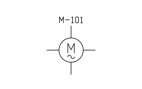 符號 Electric motor, AC 的預覽，圖塊名 PID_MOTOR_AC
