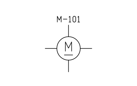 符號 Electric motor, DC 的預覽，圖塊名 PID_MOTOR_DC
