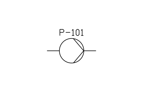 符號 Pump, liquid (general) 的預覽，圖塊名 PID_PUMP