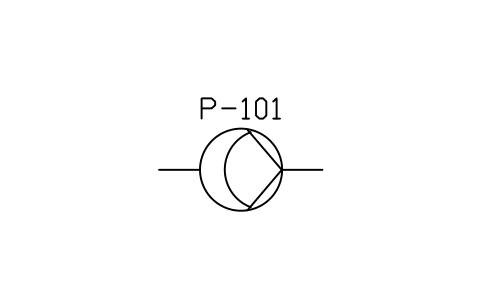 符號 Pump, diaphragm 的預覽，圖塊名 PID_PUMP_DIAPHRAGM