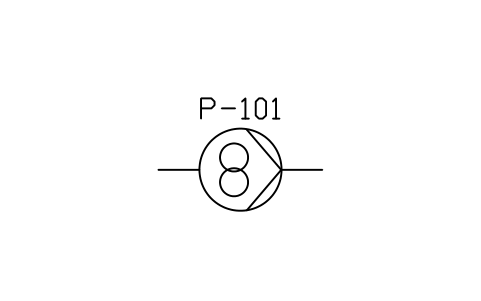 符號 Pump, gear 的預覽，圖塊名 PID_PUMP_GEAR