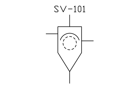 符號 Screening device, rotating drum 的預覽，圖塊名 PID_SCREEN_DRUM