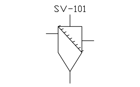 符號 Screening device, fine rake 的預覽，圖塊名 PID_SCREEN_FINE_RAKE