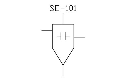 符號 Separator, electrostatic precipitator 的預覽，圖塊名 PID_SEP_ESP
