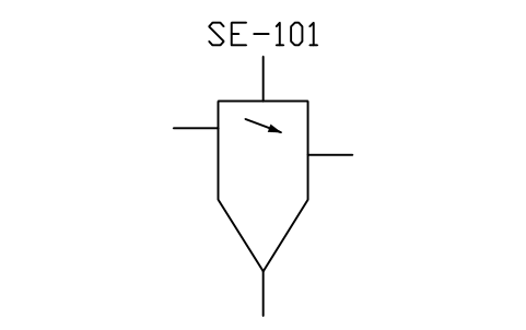 符號 Separator, sifter (general) 的預覽，圖塊名 PID_SEP_GENERAL