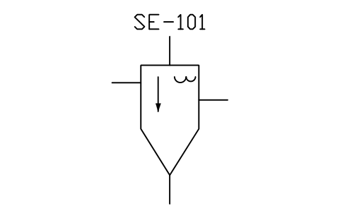 符號 Separator, wet scrubber 的預覽，圖塊名 PID_SEP_SCRUBBER_WET