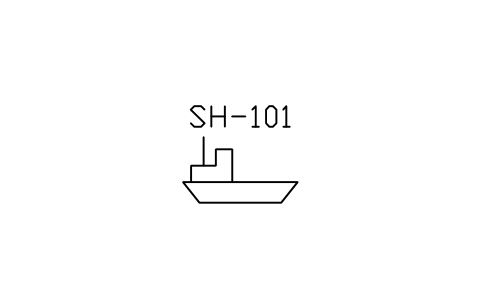 符號 Ship 的預覽，圖塊名 PID_SHIP