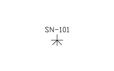 符號 Spray nozzle 的預覽，圖塊名 PID_SPRAY_NOZZLE