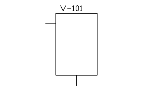 符號 Tank, vessel 的預覽，圖塊名 PID_TANK