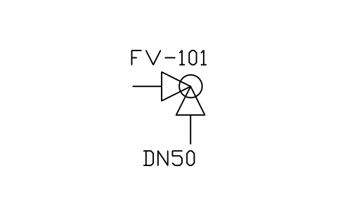 符號 Valve, angle ball type 的預覽，圖塊名 PID_VALVE_ANGLE_BALL