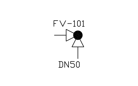 符號 Valve, angle globe type 的預覽，圖塊名 PID_VALVE_ANGLE_GLOBE