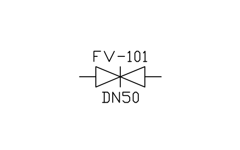 符號 Valve, gate type 的預覽，圖塊名 PID_VALVE_GATE