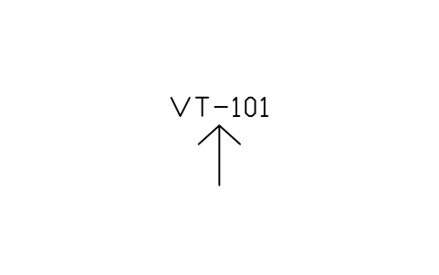 符號 Vent (to atmosphere) 的預覽，圖塊名 PID_VENT