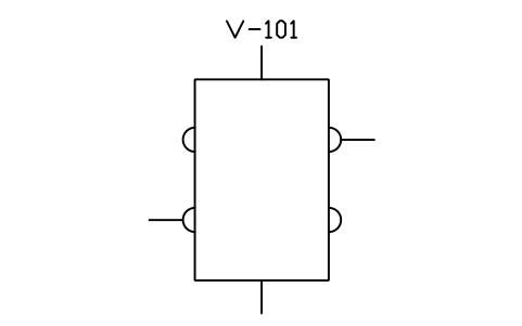 符號 Vessel, half-tube coil 的預覽，圖塊名 PID_VESSEL_COIL_HALF