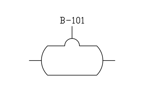 符號 Vessel with dome 的預覽，圖塊名 PID_VESSEL_DOME_H