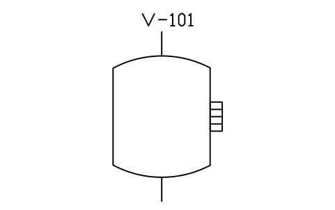 符號 Vessel, electrical heating 的預覽，圖塊名 PID_VESSEL_ELECTRIC