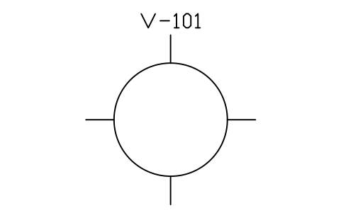 符號 Spherical vessel 的預覽，圖塊名 PID_VESSEL_SPHERE