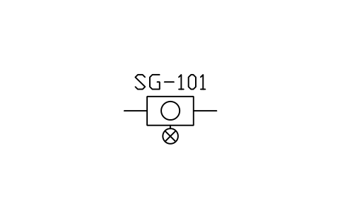 符號 Viewing glass with lighting 的預覽，圖塊名 PID_VIEWING_GLASS_LIGHT