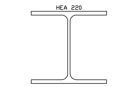 Anteprima del simbolo HEA 220, blocco SEC_HEA220