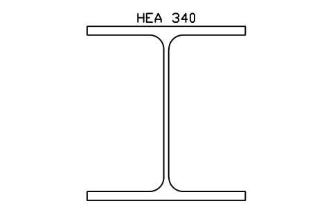 Anteprima del simbolo HEA 340, blocco SEC_HEA340