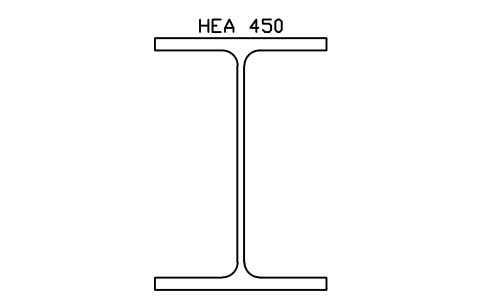 Anteprima del simbolo HEA 450, blocco SEC_HEA450