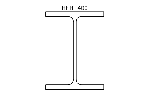 Anteprima del simbolo HEB 400, blocco SEC_HEB400