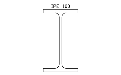 Anteprima del simbolo IPE 100, blocco SEC_IPE100