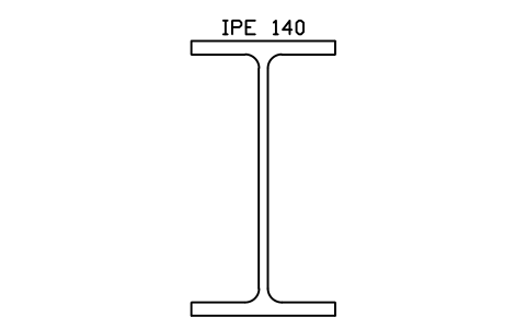 Anteprima del simbolo IPE 140, blocco SEC_IPE140