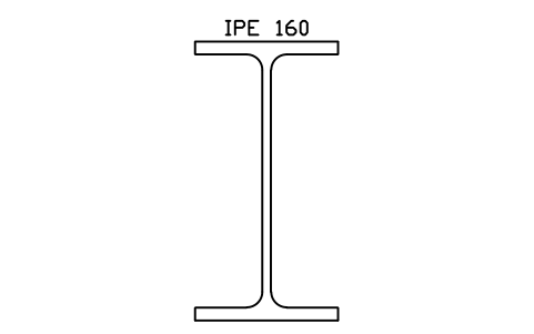 Anteprima del simbolo IPE 160, blocco SEC_IPE160