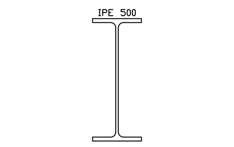 Anteprima del simbolo IPE 500, blocco SEC_IPE500