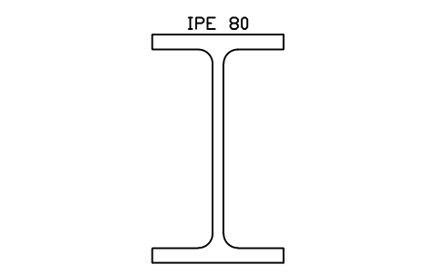 Anteprima del simbolo IPE 80, blocco SEC_IPE80