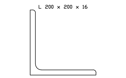 Anteprima del simbolo L 200 x 200 x 16, blocco SEC_L200X200X16