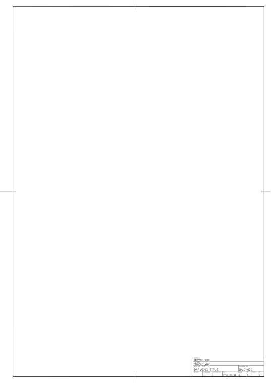 Anteprima del modello di cartiglio ISO A2, Verticale, 420 × 594 mm