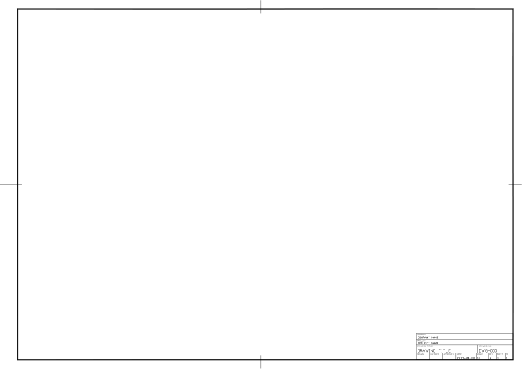 Anteprima del modello di cartiglio ISO A2, Orizzontale, 594 × 420 mm