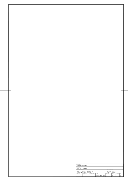 Anteprima del modello di cartiglio ISO A3, Verticale, 297 × 420 mm