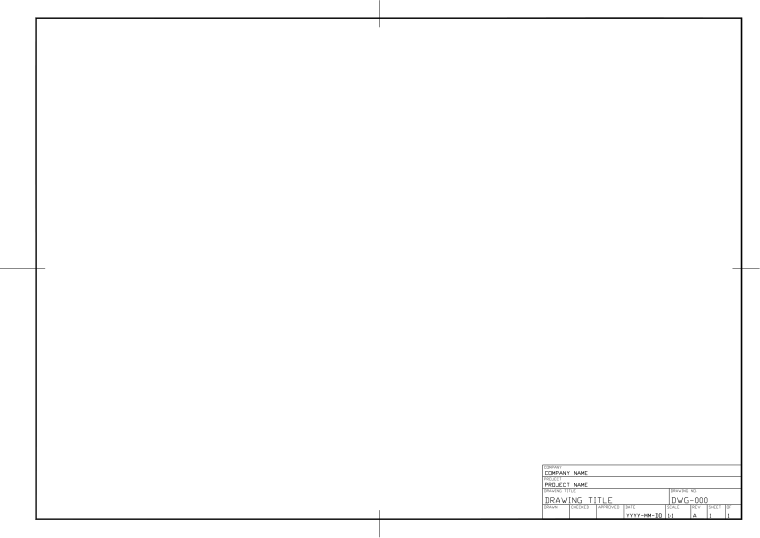 Vorschau der ISO-A3-Schriftfeldvorlage