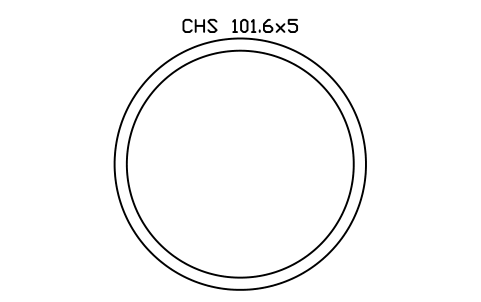 Aperçu du symbole CHS 101.6x5, bloc SEC_CHS101.6X5