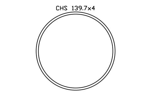 Aperçu du symbole CHS 139.7x4, bloc SEC_CHS139.7X4