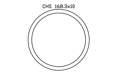Aperçu du symbole CHS 168.3x10, bloc SEC_CHS168.3X10