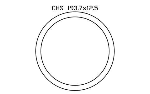 Aperçu du symbole CHS 193.7x12.5, bloc SEC_CHS193.7X12.5