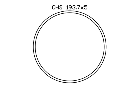 Aperçu du symbole CHS 193.7x5, bloc SEC_CHS193.7X5