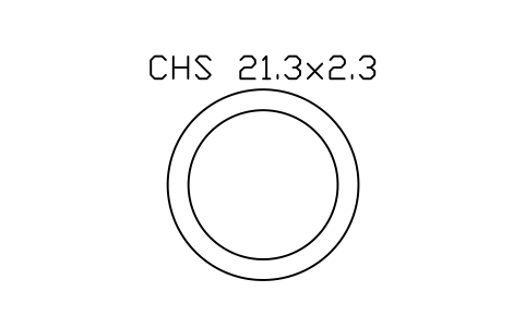 Aperçu du symbole CHS 21.3x2.3, bloc SEC_CHS21.3X2.3