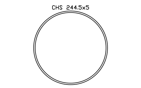 Aperçu du symbole CHS 244.5x5, bloc SEC_CHS244.5X5