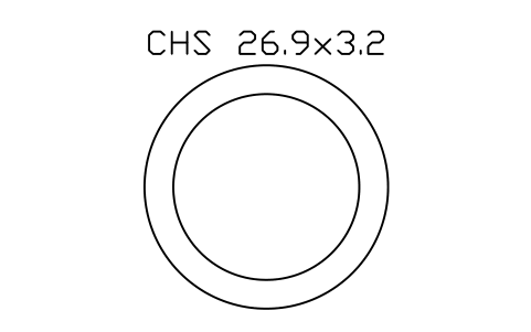 Aperçu du symbole CHS 26.9x3.2, bloc SEC_CHS26.9X3.2