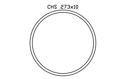 Aperçu du symbole CHS 273x10, bloc SEC_CHS273X10