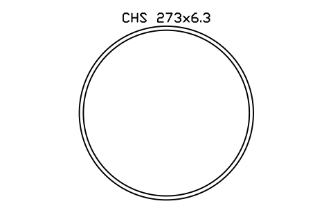 Aperçu du symbole CHS 273x6.3, bloc SEC_CHS273X6.3