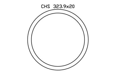 Aperçu du symbole CHS 323.9x20, bloc SEC_CHS323.9X20